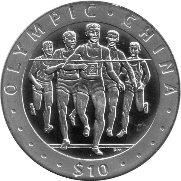 British Virgin Islands 10 Dollars 2008 - XXIX. Olympische Sommerspiele 2008 in Peking "Laufen" - Silber PP