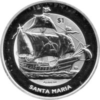 British Virgin Islands Santa Maria 2022 1 oz Silber PP Privy Mark "P"