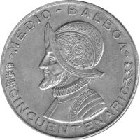 Panama 1/2 Balboa 1953 - 50 Jahre Unabhängigkeit - Silber