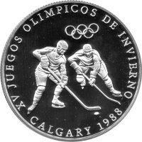 Panama 1 Balboa 1988 - XV. Olympische Winterspiele 1988 in Calgary - Silber PP