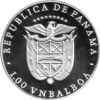Panama 1 Balboa 1988 - XV. Olympische Winterspiele 1988 in Calgary - Silber PP