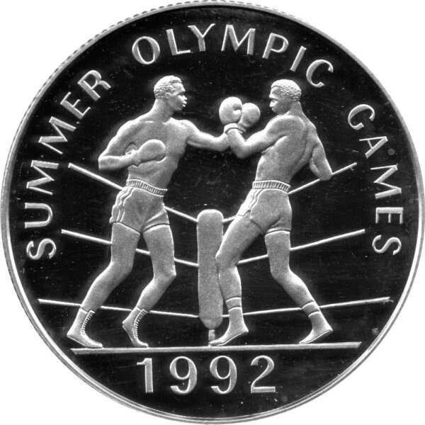 Jamaica 25 Dollars 1992 - XXV. Olympische Sommerspiele 1992 in Barcelona "Boxen" - Silber PP