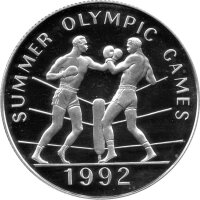 Jamaica 25 Dollars 1992 - XXV. Olympische Sommerspiele 1992 in Barcelona "Boxen" - Silber PP