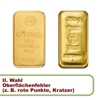 250 Gramm Goldbarren RESALE II. Wahl