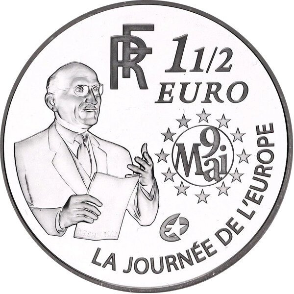 Frankreich 1,5 Euro 2006 - Robert Schuman - Silber PP