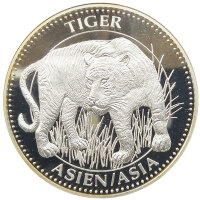 Belgien Medaille - „Tiger" Asien/Asia - Silber PP