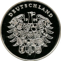 Deutschland Medaille 1996 - Papst Johannes Paul II. Papstbesuch - Silber PP