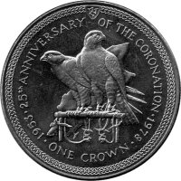 Isle of Man 1 Crown 1978 - 25. Jahrestag der Krönung...