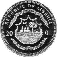 Liberia 20 Dollars 2001 - Legendäre Züge - "Krokodil CE 6/8" - Silber PP