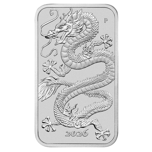 Australien Rectangular Dragon 2026 1 oz Silber