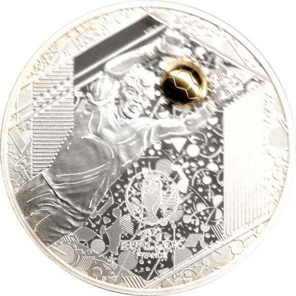 Frankreich 10 Euro 2016 - UEFA Euro 2016 - Torhüter fängt Ball - Silber PP