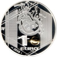 Frankreich 10 Euro 2016 - UEFA Euro 2016 - Torhüter fängt Ball - Silber PP
