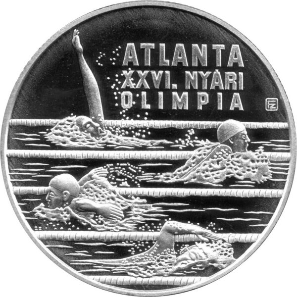 Ungarn 1.000 Forint 1994 - XXVI. Olympische Sommerspiele 1996 in Atlanta "Schwimmen" - Silber PP