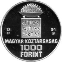 Ungarn 1.000 Forint 1994 - XXVI. Olympische Sommerspiele 1996 in Atlanta "Schwimmen" - Silber PP