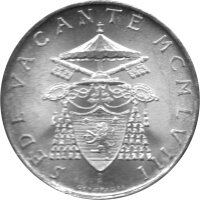 Vatikan 500 Lire 1958 - SEDE VACANTE MCMLVIII - Silber