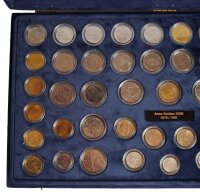 Vatikan Sammlung mit 2 Euro 2008 "Paulusjahr" und 50 weiteren Liremünzen 1942-2001