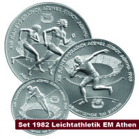 SET Griechenland 100, 250 und 500 Drachmen 1982 -...