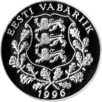 Estland 100 Krooni 1996 - 100 Jahre Olympische Spiele - Silber PP