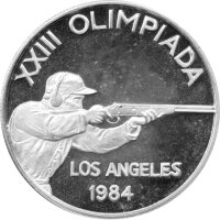 Andorra 20 Diners 1984 - XXIII. Olympische Sommerspiele 1984 in Los Angeles "Schießen" - Silber PP