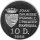 Andorra 10 Diners 1989 - XIV. Fußball-WM 1990 in Italien "Landkarte" - Silber PP