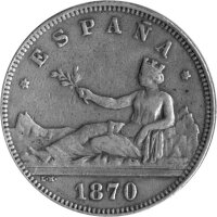 Spanien 2 Pesetas 1870 - Provisorische Regierung...