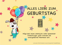 Geschenkbarren - 0,5 Gramm Goldbarren - Cartoon-Panda