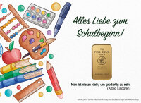 Geschenkbarren - 5 Gramm Goldbarren - Schulbeginn