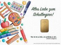 Geschenkbarren - 2,5 Gramm Goldbarren - Schulbeginn