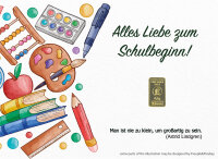 Geschenkbarren - 0,5 Gramm Goldbarren - Schulbeginn