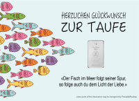 Geschenkbarren - 1 Gramm Silberbarren - Fisch