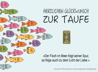 Geschenkbarren - 0,5 Gramm Goldbarren - Fisch