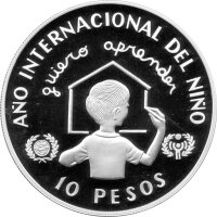 Dominikanische Republik 10 Peso 1982 - Internationales...