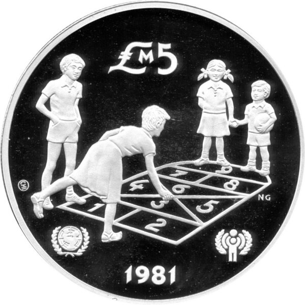 Malta 5 Lira 1981 - Internationales Jahr des Kindes - Silber PP