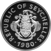 Seychellen 50 Rupees 1980 - Internationales Jahr des Kindes - Silber PP