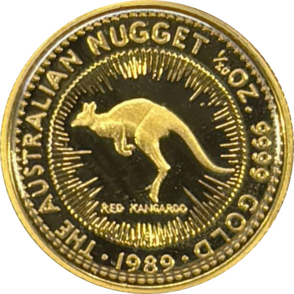 Australien Känguru 1989 1/20 oz Gold - Polierte Platte