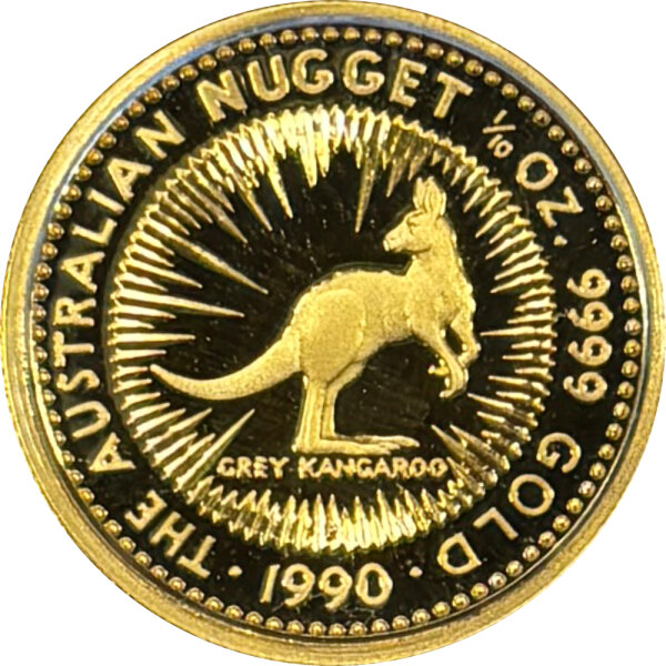Australien Känguru 1990 1/10 oz Gold - Polierte Platte