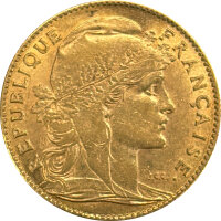Frankreich 10 Francs Marianne - Hahn Gold