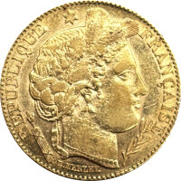 Frankreich 10 Francs Ceres Gold