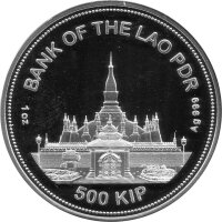Laos 500 Kip 2025 - Tiger - 1 oz Silber PP F15