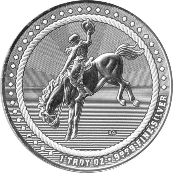 Round USA Ride for the Brand 1 oz Silber