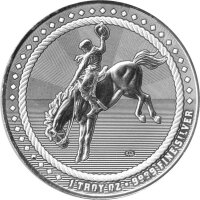 Round USA Ride for the Brand 1 oz Silber