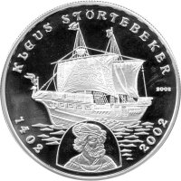 Benin 1.000 Francs 2002 - Klaus Störtebeker - Silber PP