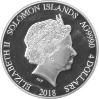Solomon Islands 4 Dollars 2018 - Lady Liberty - 1,5 oz Silber PP