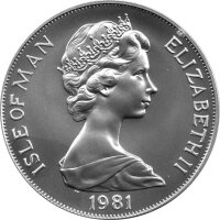 Isle of Man 1 Crown 1981 - Hochzeit von Prinz Charles und Lady Diana - Silber