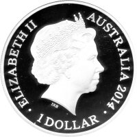 Australien Lunar RAM 2014 Jahr des Pferdes 1 oz Silber PP