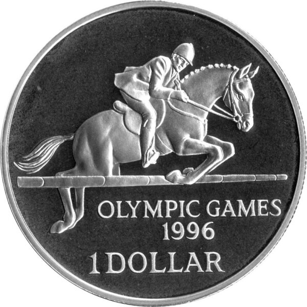Bermuda 1 Dollar 1996 - XXVI. Olympische Sommerspiele 1996 in Atlanta - Silber PP