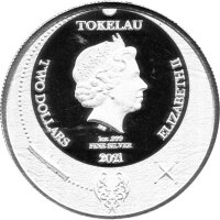 Tokelau 2 Dollars 2021 - Cthulhu - 1 oz Silber