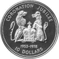 Cook Islands 10 Dollars 1978 - 25. Jahrestag der...