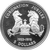 Solomon Islands 5 Dollars 1978 - 25. Jahrestag der...
