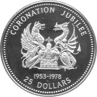 British Virgin Islands 25 Dollars 1978 - 25. Jahrestag...